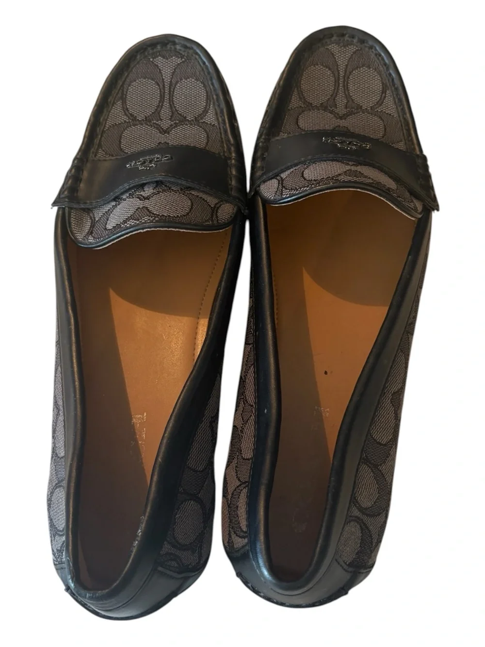 Coach Black Signature Canvas & Leather Shoes